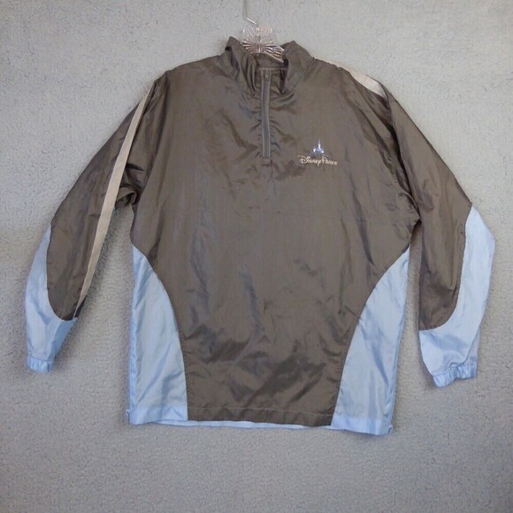 Disney Parks Jacket Womens XS/Small Blue Gray Windbreaker Foldable Lightweight - Picture 1 of 11